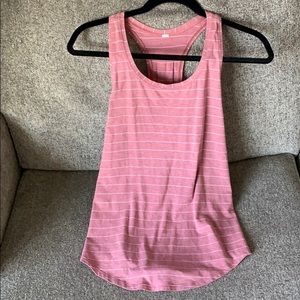 Pink Striped size 4 lululemon Pleated Love Tank!